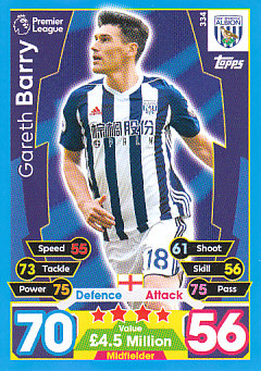 Gareth Barry West Bromwich Albion 2017/18 Topps Match Attax #334
